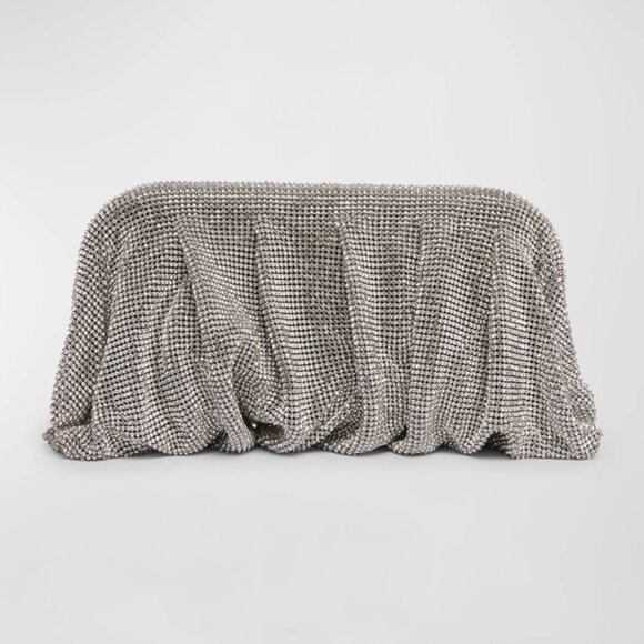 Benedetta Bruzziches Venus La Grande Metallic Crystal Clutch Bag